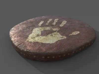 Crude Cultist Copper Coin Low-poly 3D model