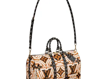 Louis Vuitton Bag Keepall Bandouliere 45 Crafty Caramel Low-poly 3D model