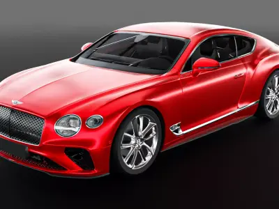 Bentley Continental GT 2021 Low-poly 3D model