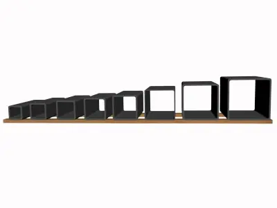 5 8in Wall Square Tube 3D model