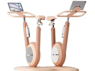 pent hania stationary bicycle fitness equipment 3D model