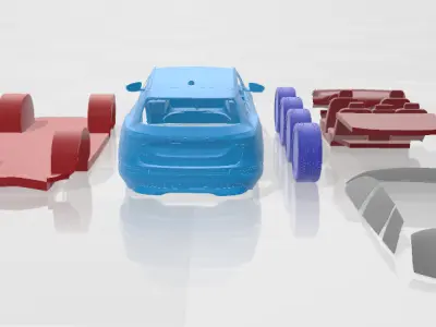 Audi Q6L e-tron - Separate Parts STL Model 3D print model