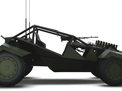 Generic Military Buggy Machine Gun 2023 3D model