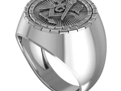 Masonic ring 99 3D print model