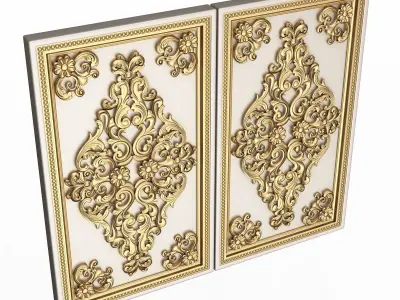 Backgammon Set 02 White Low-poly 3D model