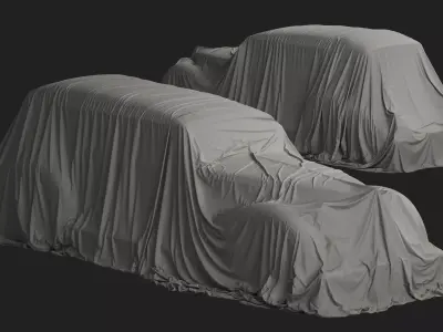 Vintage Car Cover 05 3D model
