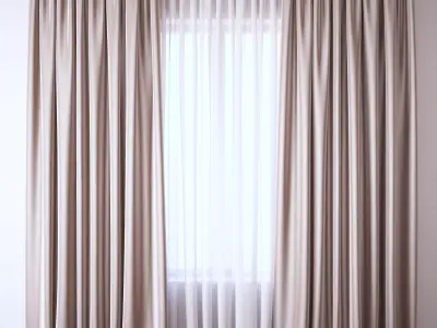 Set 40 Curtains 3D model