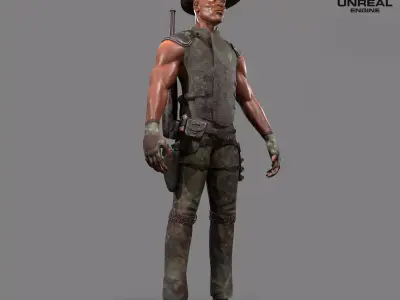 Freedom Fighter Free low-poly 3D model