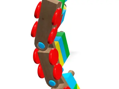 TRAIN LEGO VEHICLE CAR TOY KIDS 3D print model