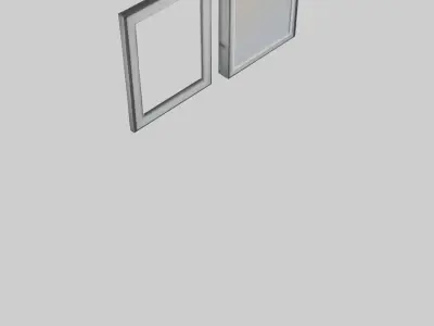 Floating Wall Frames Low-poly 3D model