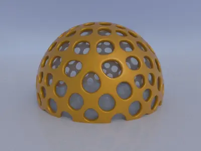 Geodesic Dome Like structure with round perforations 3D model