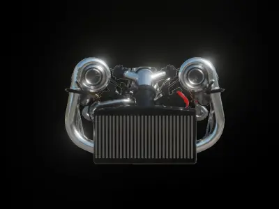 V8 engine  3D model
