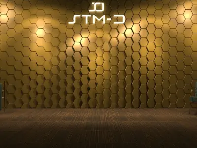 STM-D hexagon wall parametric  model 100 Low-poly 3D model