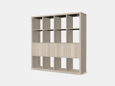 KALLAX Shelving unit with 4 inserts 18 Low-poly 3D model