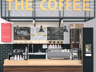 Coffee Kiosk 6 3D model