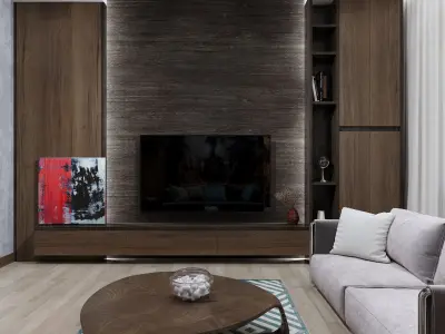 Living room interior 18kv-m 3D model