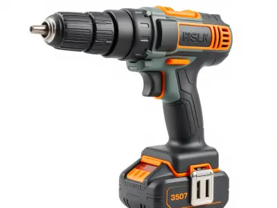 Cordless Electric Drill Model Pack Low-poly 3D model