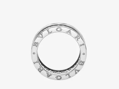BULGARI - B ZERO 1 RING - TWO BAND WITH DIAMONDS  3D print model