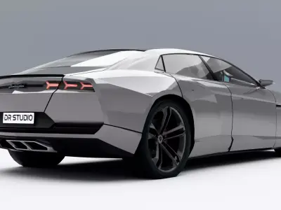 Lamborghini Estoque  2008 Low-poly 3D model