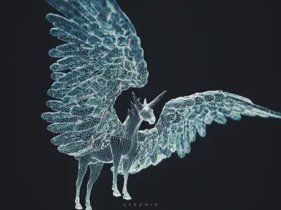 Pegauni Creature Low-poly 3D model