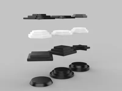 podium set 03 3D model