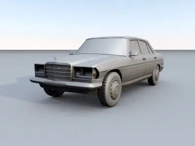 Mercedes-Benz 200  240  1976 Low-poly 3D model