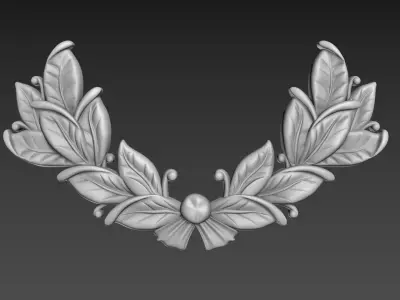 Branch with leaves 3D model