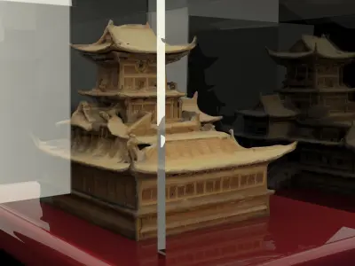 Chinese ancient house  3D model 44