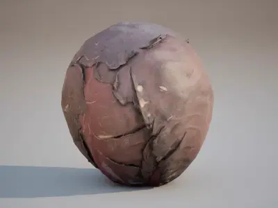 Low Poly of Red cabbage 3d model Game ready Low-poly 3D model