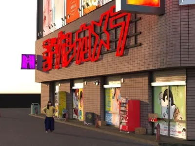 Cyberpunk Building Neon City 3D model