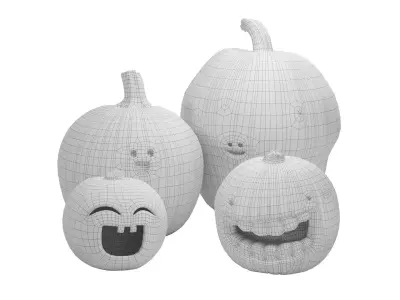 Halloween Decorative Pumpkins 01 3D model