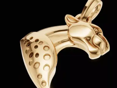 Panther Head Pendant  Fashion Luxury Jewelry 3D Print Model 3D print model