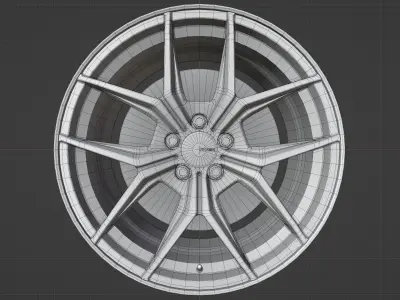 TSR-X - Wheels - Game Ready Low-poly 3D model