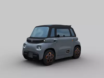 Electric Car  Low-poly 3D model