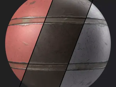 Metal Materials 58- Metal panels By Painting - Pbr 4k Seamless Texture