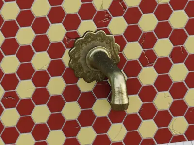 Moroccan tile fountain 3D model