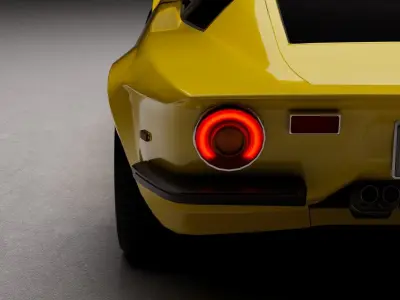 80s - 70s generic sports car  3D model