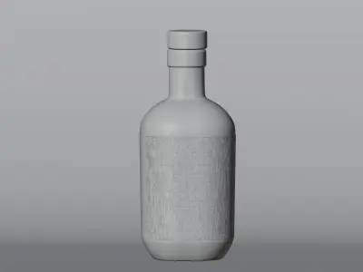Whiskey Bottle Low-poly 3D model