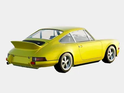 Porsche 911 Carrera RS 2-7 Lightweight 1973 No Livery Low-poly 3D model