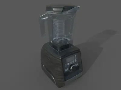 Blender with black cap Low-poly 3D model