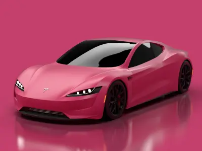 Tesla Roadster 2020 Low-poly 3D model