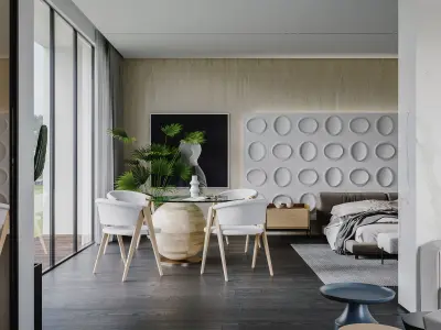 Modern Style Interior 02 3D model