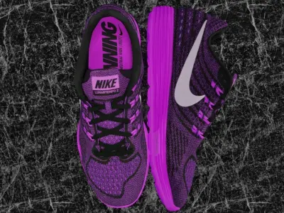 NIKE LUNAR TEMPO 2 3D SHOES - PUPRLE Low-poly 3D model