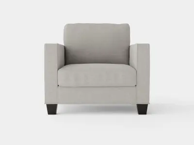 Plaza armchair sand Low-poly 3D model