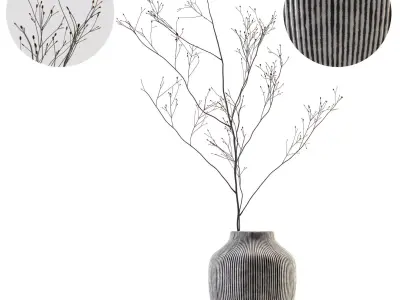 Decor Vase and books Set 5 3D model
