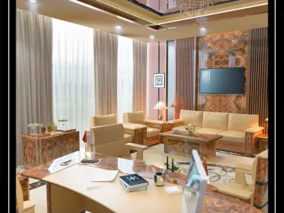 office scene 3D model