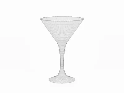 Martini Glass Low-poly 3D model