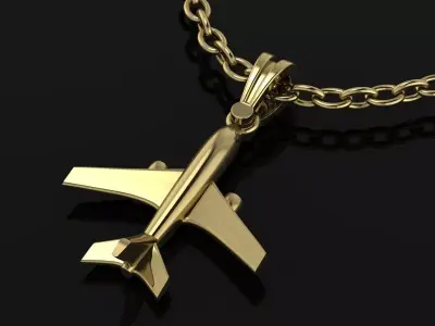 Airplane Pendant Jewelry 3D print model