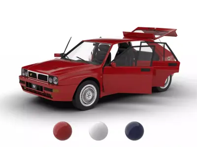 Lancia Delta HF Integrale Evoluzione 1 1987 HQ 3d model 3D model