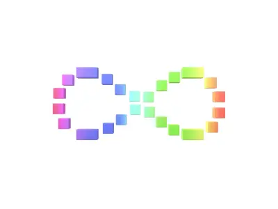 Infinity Symbol v7 004 Low-poly 3D model